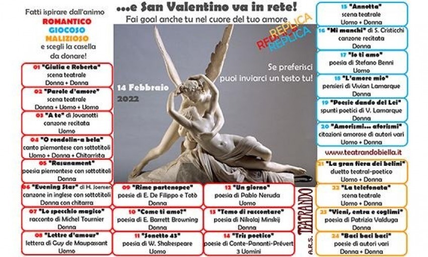 Teatrando ripropone il suo San Valentino in rete