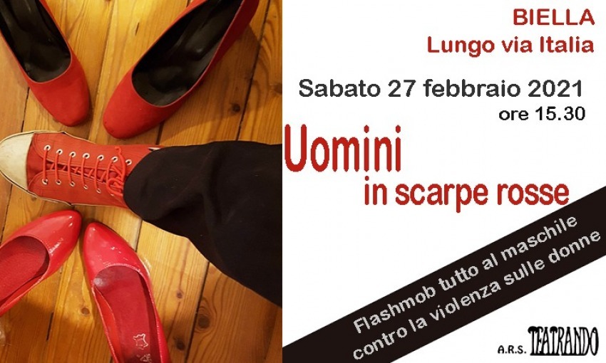 Uomini in scarpe rosse